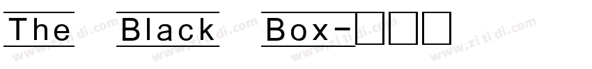 The Black Box字体转换